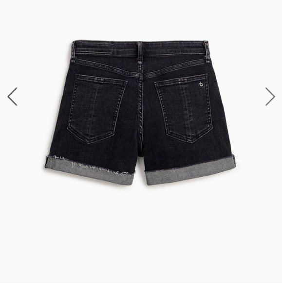 NWOT rag & bone Nina high-rise shorts in washed black - Picture 2 of 10